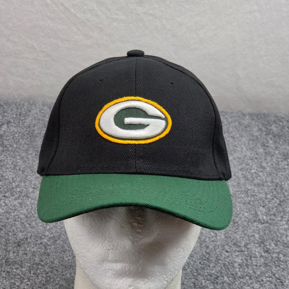 Green Bay Packers Hat Black Green Cap Logo NFL Gear Sportswear Fanwear Wisconsin